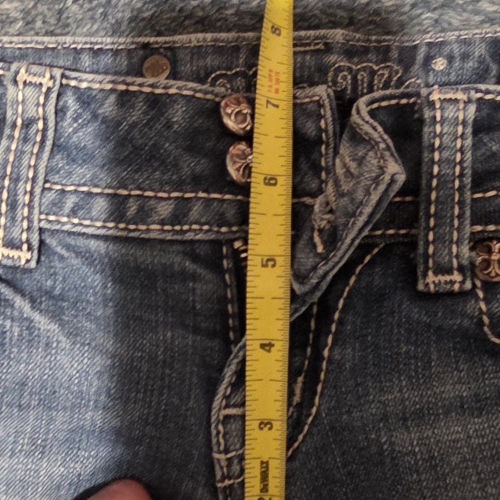 Miss Me Blue Boot Cut Jeans with Sparkle Accents - Picture 10 of 11